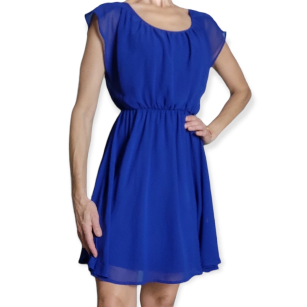 Lush Cobalt Blue Mini Dress Juniors Small